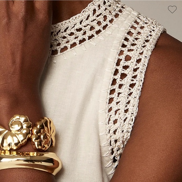 J crew Maxine crochet-trim shift dress in linen - Picture 2 of 6